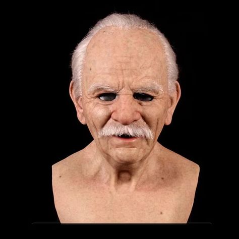 Halloween Old Man Mask Scary Costume Halloween Props Unisex 2023 - US $29.99 Old Man Mask, Old Man Face, Gag Gifts Christmas, Horror Masks, Silicone Masks, Scary Costumes, Face Wrinkles, Halloween Mask, Full Face Mask