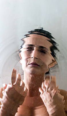 Michael Borremans, Indie Photography, Face Mirror, Reflection Art, Glass Photography, Reflection Photography, Water Drawing, One Republic, Water Ripples