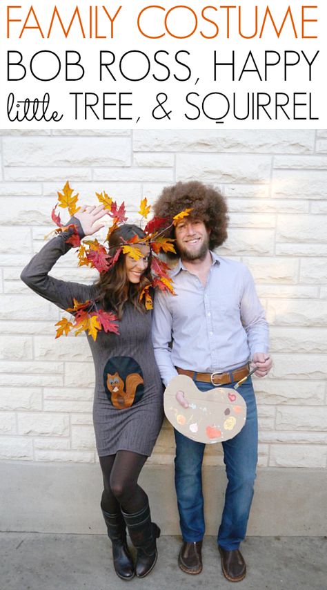 DIY Dorobek family costume 2013 - C.R.A.F.T. Diy Adult Halloween Costumes, Costumes Faciles, Halloween Costume Couple, Meme Costume, Halloween Costumes Diy Couples, Cute Couples Costumes, Tree Costume, Pregnant Halloween Costumes, Diy Couples Costumes