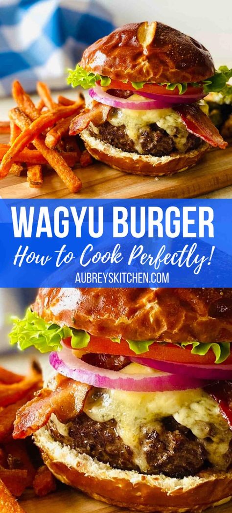 Wagyu Ground Beef Burger Recipe, Ground Wagyu Beef Recipe, Wagyu Burger Recipe, Wagyu Ground Beef, Wagyu Recipes, Wagyu Beef Recipe, Beef Burger Recipe, Wagyu Beef Burger, Beef Burgers Patties