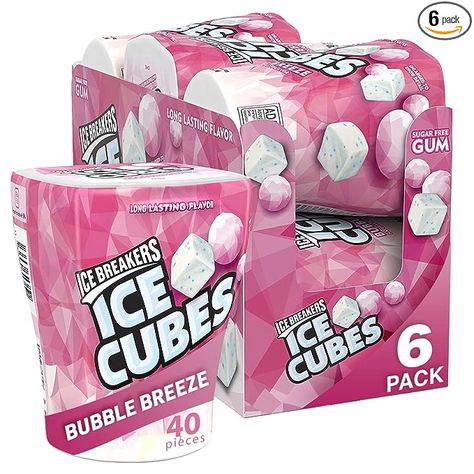 Ice Breakers Gum, Ice Cubes Gum, Extra Gum, Gum Flavors, Bubble Gum Flavor, Sugar Free Gum, Peppermint Sugar, Frozen Fruits, Flavor Ice