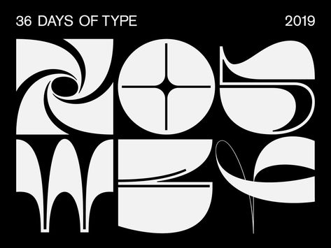 36 Days of Type 2019 by Mykolas Saulytis on Dribbble Brutalism Graphic Design, Bd Design, Ideal Logo, Logo Portfolio, Inspiration Typographie, Experimental Type, Desain Pantry, Days Of Type, 36 Days Of Type