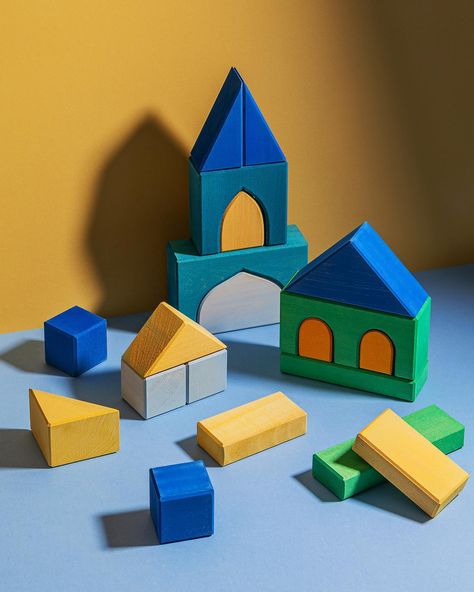 Had fun challenging my inner child with building some cute and colorful block sets! 💙 New work and new product for @maisonruekid 👶 Building Blocks Illustration, Painted Blocks, Baby Learning Toys, Kids Toy Shop, Quiet Play, Wooden Building, Wooden Building Blocks, Block Painting, Kids Blocks