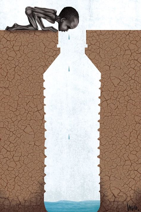 Water Conservation Poster, Save Water Drawing, Save Water Poster Drawing, Save Water Poster, Water Issues, Satirical Illustrations, Water Scarcity, Water Poster, Meaningful Pictures