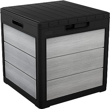 Keter Denali 30 Gallon Resin Deck Box for Patio Furniture, Pool Accessories, and Storage for Outdoor Toys, Grey/Black Úložný Box, Deck Box Storage, Outdoor Living Patio, Deck Box, Pool Supplies, Furniture Side Tables, Living Styles, Pool Accessories, Garden Storage