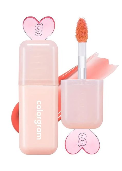 Amazon.com : COLORGRAM Juicy Drop Tint 02 Peach Dew | Juicy Lip Gloss, Glowing Lip Stain with Fruity Colors, Buildable & Blendable, Highly Pigmented : Beauty & Personal Care Juicy Lip Gloss, Juicy Lips, Lip Glow, Lip Stain, Clean Girl, Lip Gloss, Beauty And Personal Care, Stain, Lips