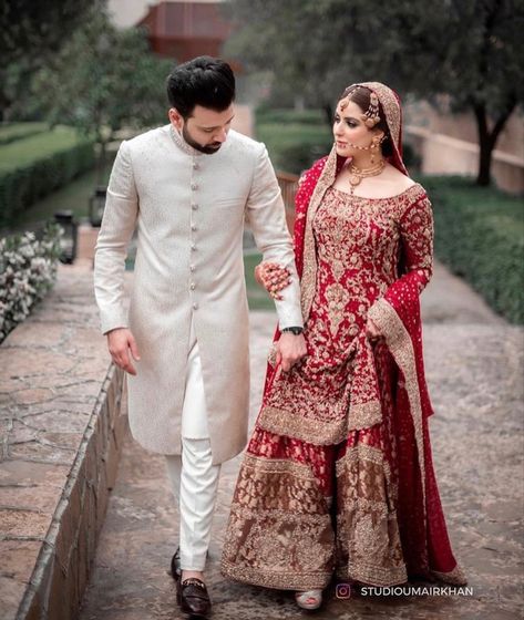 Nikah Men Outfit, Nikah Outfit For Groom, Pakistani Groom Dress, Pakistan Groom Outfit, Nikah Outfit Bride And Groom, Barat Groom Dress, Men Nikah Outfit, Groom Dresses Indian, Bridal And Groom Dress Pakistani