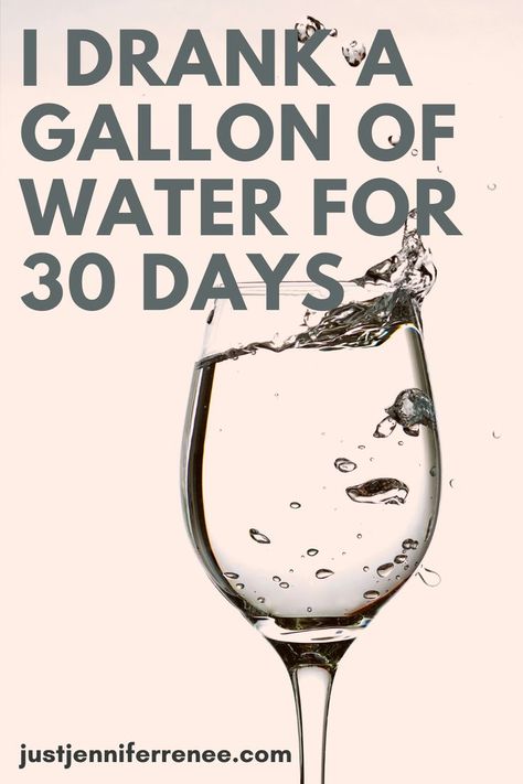 My experience with drinking a gallon of water a day for 30 days. Click to read how often I had to pee, if I noticed any benefits to my body/skin. #water #waterchallenge #gallonwater Drink A Gallon Of Water A Day, 30 Day Water Challenge, Drinking A Gallon Of Water A Day Results, Drink A Gallon Of Water A Day Results, Gallon Of Water A Day, Gallon Of Water A Day Before And After, 30 Days No Drinking, Gallon Water Challenge, I Have To Pee