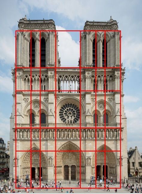 Proportion Architecture, Golden Ratio Architecture, Middle Ages Architecture, Golden Mean, Perspective Drawing Architecture, The Golden Ratio, Gothic Cathedrals, Geometric Architecture, Architecture Sketchbook