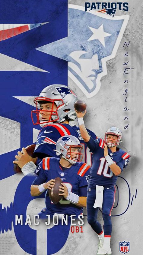 Mac Jones Wallpaper, Patriots Wallpaper, Patriot Football, New England Patriots Wallpaper, Football Things, Nfl Wallpaper, Mac Jones, Ram Wallpaper, Go Pats