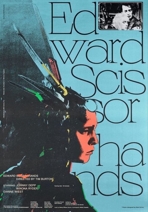 Edward Scissorhands (1990) Edward Scissorhands Poster, Edward Scissorhands Movie, Johnny Depp And Winona, Detective Movies, Anthony Michael Hall, Best Movie Posters, Cinema Art, Vincent Price, Edward Scissorhands