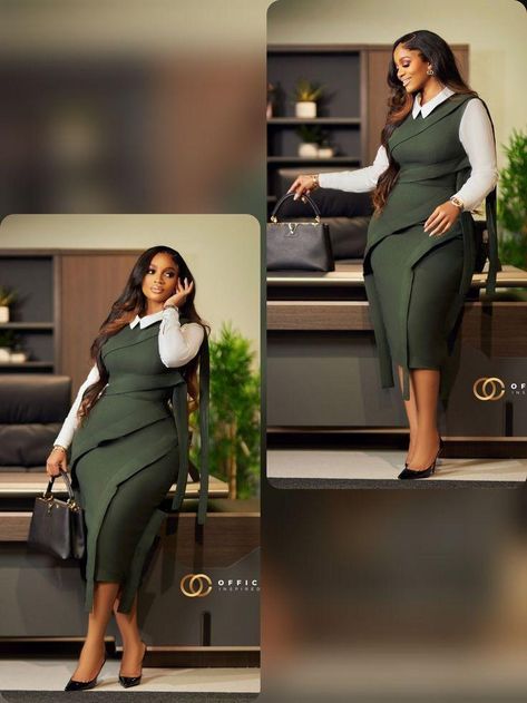 Classic Gowns For Ladies, Decent Outfits For Women, Decent Outfits, Convocation Dress, Corporate Wears, Office Wear Women Work Outfits, Choir Uniforms, Corporate Gowns, Office Wears