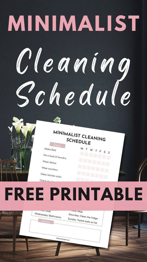 Learn how to spend less time cleaning with this minimalist cleaning schedule. This is a simple cleaning routine schedule for busy people. Follow this free printable daily and weekly cleaning routines template to keep your house clean and tidy. Cleaning Routine Schedule, Realistic Cleaning Schedule, Schedule Printable Free, Minimalist Cleaning, Daily Cleaning Schedule, Simple Cleaning Routine, Cleaning Schedule Templates, Clean Kitchen Sink, Keep Your House Clean