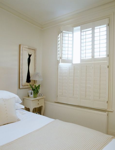 Tier on Tier Shutters - Wooden Shutters | TNESC London Bedroom Window Dressing, Window Shutters Indoor, Shutters Indoor, Bedroom Shutters, Shutters Interior, Shutters Window, Indoor Shutters, Interior Window Shutters, Interior Shutters