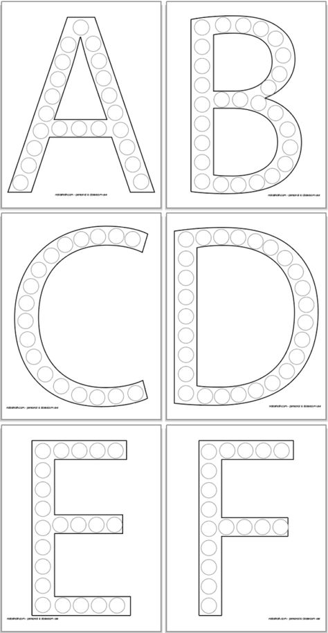 Letter Crafts, Dot Marker Printables, Free Alphabet Printables, Daycare Curriculum, Letter Worksheets For Preschool, Printable Alphabet Worksheets, Dot Letters, Homeschool Preschool Activities, Preschool Alphabet