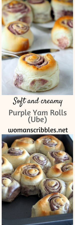 Rolls of bread filled with creamy and buttery ube. These ube bread rolls are amazingly soft and pull apart like packets of soft clouds. Ube Pandesal Recipe, Ube Bread, Filipino Bread Recipe, Pandesal Recipe, Ube Recipes, Philippines Recipes, Filipino Food Dessert, Soft Clouds, Purple Yam