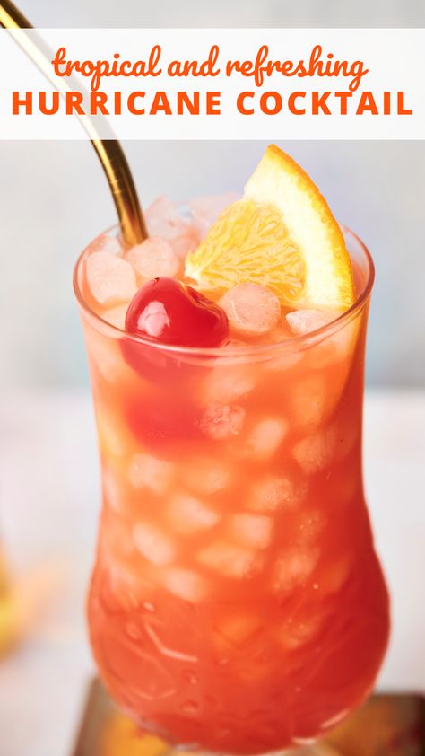 This tropical hurricane recipe is easy to make and refreshing. Served in a glass shaped like a hurricane lamp, this sweet and fruity drink is garnished with a juicy orange slice and a bright maraschino cherry. Vanilla Chai Tea, Juicy Orange, Vanilla Chai, Orange Slice, Fruity Drinks, Dinner Inspiration, Maraschino Cherry, Chai Tea, Amazing Recipes