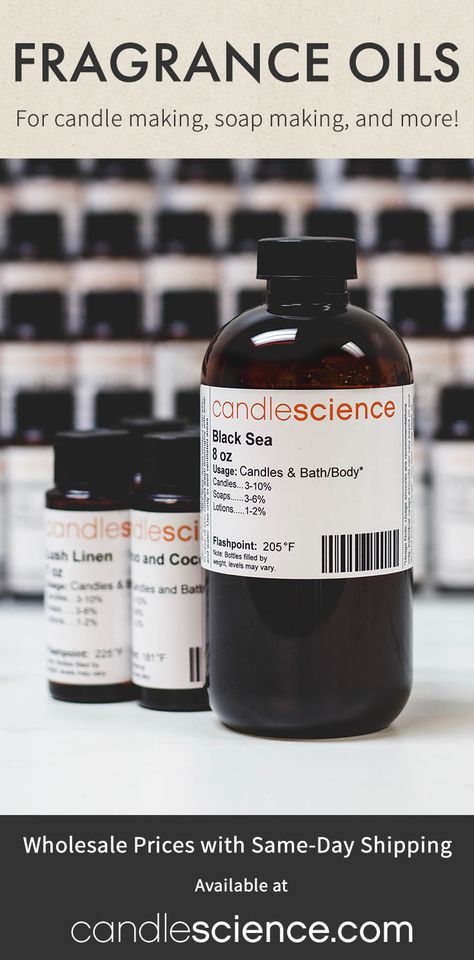 CandleScience Fragrance Oils - For those passionate about scents, our concentrated fragrances are developed and tested for candle making, soap making, and more. A large selection of traditional and on-trend scents are available with same-day shipping and wholesale pricing. Visit CandleScience.com to see the full list of fragrance oils. Perfume Versace, Making Soap, Candle Making Supplies, Homemade Soap Recipes, Perfume Design, Fragrance Set, Best Fragrances, Homemade Candles, Best Perfume