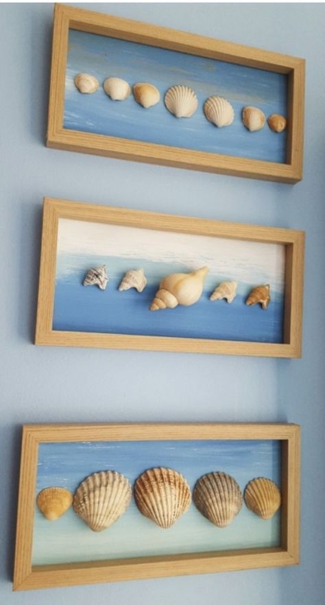 Shell Wall Art, Seashell Art Diy, Deco Marine, Seashell Wall Art, Seashell Projects, Shells Diy, Wall Art Diy Paint, Shell Crafts Diy, Wall Art Ideas