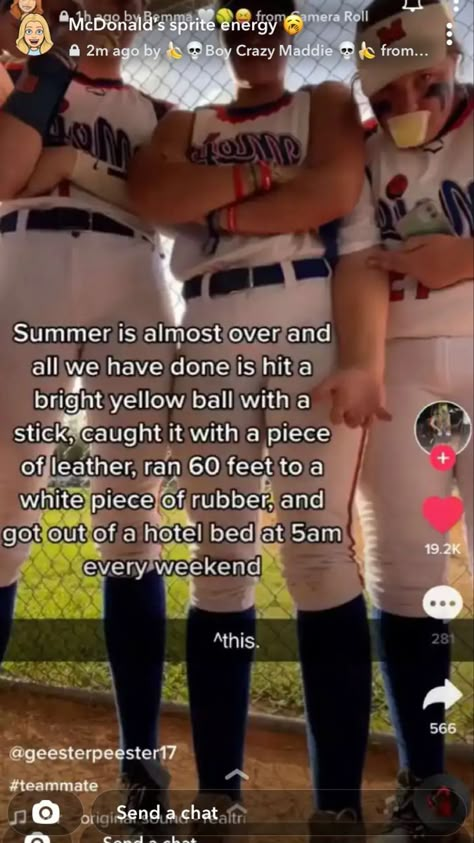 Girls Softball Quotes, Softball Tiktoks, Softball Catcher Drills, Cute Softball Quotes, Softball Plays, Inspirational Softball Quotes, Funny Softball Quotes, Softball Videos, Softball Memes