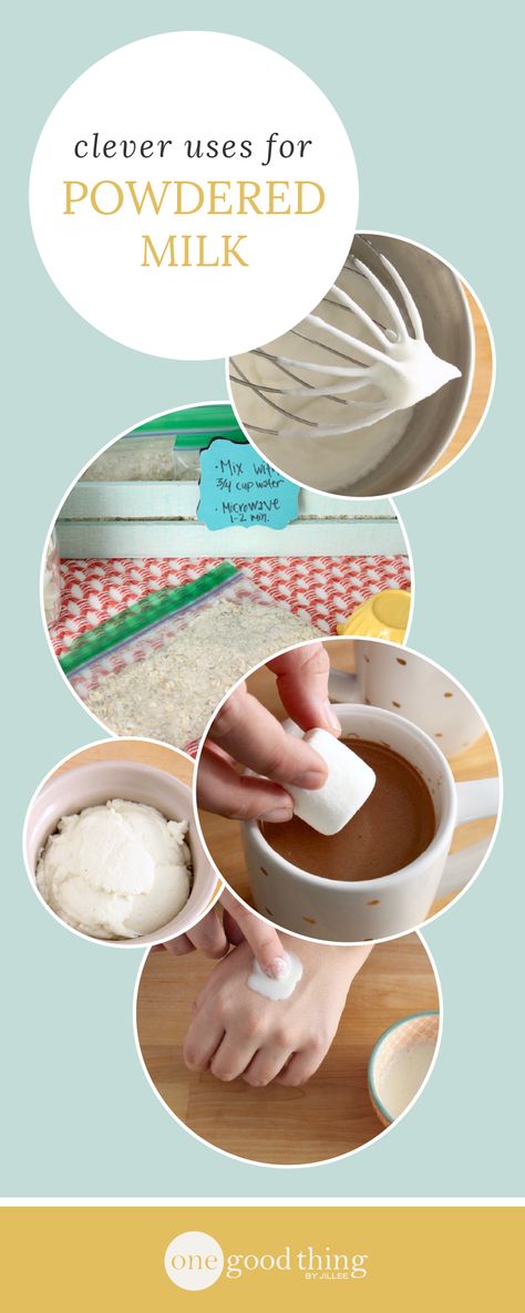 Powdered milk is a surprisingly versatile ingredient, and it pays to keep a box in the pantry! Check out these 12 things you can make using powdered milk. Powdered Milk Uses, Milk Uses, Milk Dessert, Cheese Pairings, Powder Recipe, Baking Soda Uses, Vegetable Drinks, Milk Recipes, Healthy Eating Tips