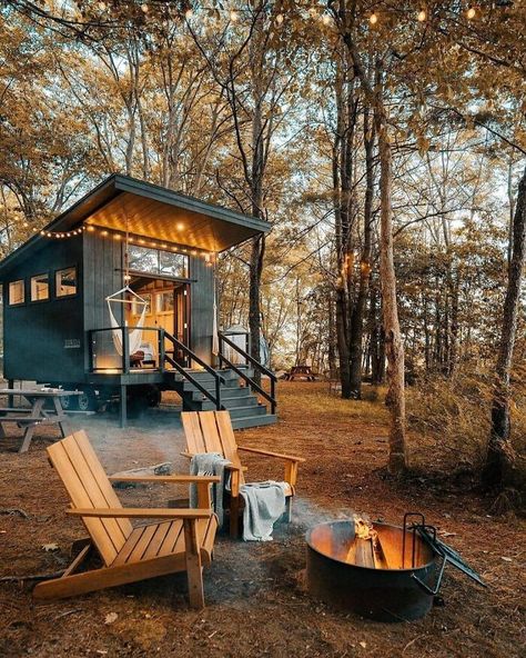 Forest Cabin House Cabin Inspiration, Long Weekend Getaways, Forest Cabin, Tiny Cabins, Tiny Cabin, Tiny House Cabin, Small Cabin, Cabin In The Woods, Cabins And Cottages