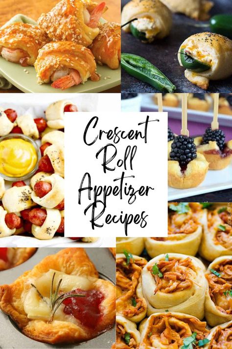 Croissant Appetizers, Creasant Roll Recipes, Crescent Roll Snacks, Crescent Roll Recipes Appetizers, Crescent Dough Sheet Recipes, Roll Appetizers, Crescent Dough Recipes, Pillsbury Crescent Recipes, Pilsbury Recipes