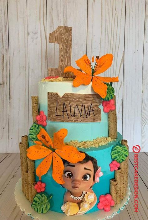 Moana Birthday Theme Ideas, Moana Cakes Ideas, Moana Themed Birthday Cake, Moana 1st Birthday Cake, Birthday Cake Moana, Moana First Birthday Cake, Moana Birthday Party Ideas Cake, Moana Birthday Cakes, Baby Moana Birthday Cake