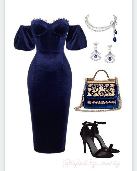 Virtual Stylist Classy, Blue Velvet Outfit, Blue Outfit Ideas, Blue Dress Outfit, Velvet Outfit, Velvet Clothes, Wear Or Tear, Virtual Stylist, Classy Work Outfits