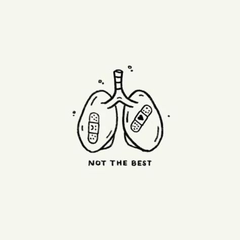 Astma Tattoos, Small Lung Tattoo, Tiny Medical Tattoos, Lungs Drawing Aesthetic, Respiratory Tattoo, Asthma Tattoo Ideas, Lungs Drawing Simple, Lungs Doodle, Inhaler Drawing