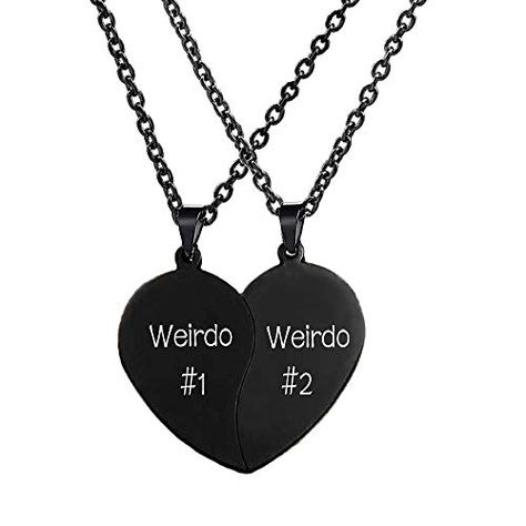 MJartoria BFF Necklaces for 2 Split Heart Weirdo 1 Weirdo... https://smile.amazon.com/dp/B07NRT4P97/ref=cm_sw_r_pi_dp_U_x_ssZRCbANG45EY Friendship Valentines, Bff Necklace, Pet Memorial Necklace, 2 Best Friends, Bff Jewelry, Friendship Necklace, Memorial Pendant, Cuff Bracelets Handmade, Bff Necklaces