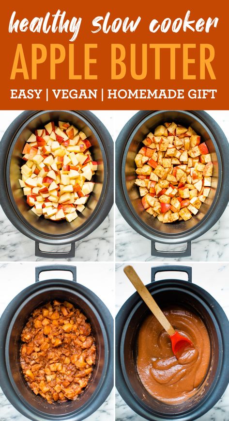 Apple Butter Crock Pot No Sugar, Healthy Apple Butter Crock Pot, Diy Apple Butter Crock Pots, Apple Butter Crock Pot Slow Cooker, Oatmeal Slow Cooker Recipes, Slow Cooker Apple Chutney Recipe, Healthy Crockpot Apples, Healthy Apple Crockpot Recipes, Whole 30 Apple Recipes