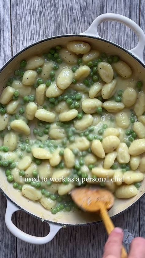 (74)Never ending series #veganfyp #foodtok #vegantok #foodfyp | foodtok | TikTok Pea Gnocchi, Lemon Gnocchi, Bon Appetite Recipes, Double Cream, Personal Chef, Frozen Peas, Nutritional Yeast, Fruit Recipes, So Delicious