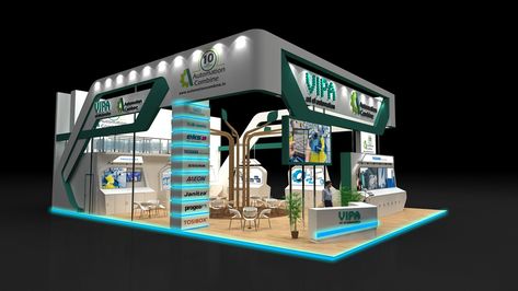 VIPA- Automation Combine Exhibition on Behance Outdoor Branding, Booth Exhibition, Branding Corporate, Corporate Event Design, Feature Wall Bedroom, Exhibition Stall Design, Stall Design, Product Branding, Exhibition Room