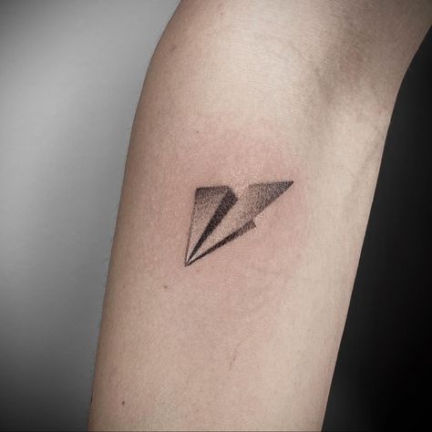 I did this micro realism tattoo a long time ago, I found it last night, I thought I would share it with everyone ——— #art #drawing #paperplane #planetattoo #sleevetattoo #microtattoo #inked #dfwtattoos #dallastattoos #life #love #blackandgreytattoo #peakneedles #stencilstuff #smalltattoo #dallastattooartist #dallastatt Micro Realism, Micro Realism Tattoo Design, Small Realism Tattoo, Micro Realism Tattoo, Aviation Tattoo, Paper Plane Tattoo, Heart With Infinity Tattoo, Rose Tattoo Stencil, Plane Tattoo