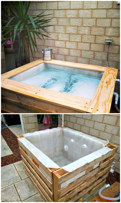 Balcon Mic, Koti Diy, Diy Swimming Pool, Diy Pool, Diy Holz, Budget Diy, Pallet Ideas, Pallet Wood, Low Budget