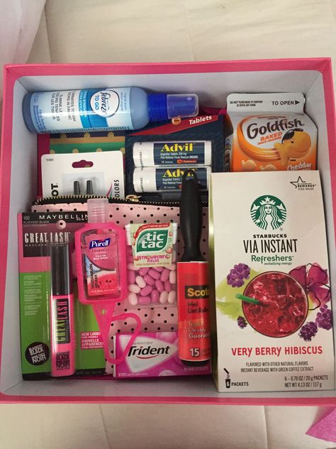 Care Kit For Friend, College Survival Kit For Girls Diy, College Essentials Gift Basket, Senior Survival Kit, Matric Exam Survival Kit, Survival Kit Gifts For Friends, College Survival Kit Gift, Bye Bestie, Finals Survival Kit