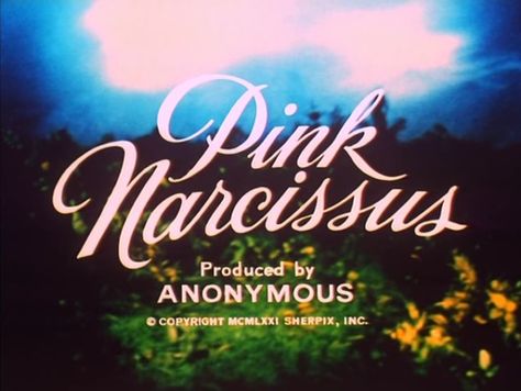 James Bidgood, Pink Narcissus, Narcissus Tattoo, Nyc Tattoo, Retro Text, Film Credits, Opening Credits, Best Investment, Printed Matter