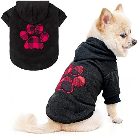 Amazon.com : Plaid Dog Hoodie Pet Clothes Sweaters with Hat : Pet Supplies Winter Clothes For Dogs, Cute Dog Clothes For Females, Pet Outfits, Dog Clothes Patterns Sewing, Dog Fashion Clothes, Animal Clothes, Clothes Sweaters, Dog Sewing Patterns, Pet Things