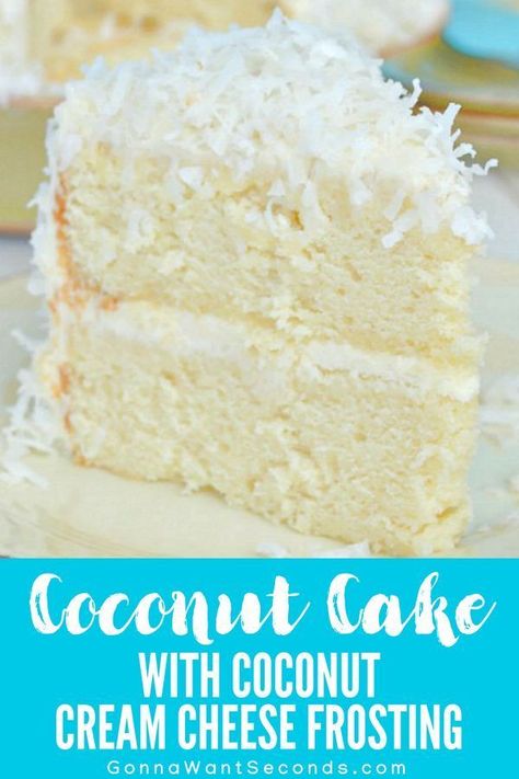 Coconut Cream Cheese Icing, Coconut Cake With Cream Of Coconut, Coconut Cake Using Box Cake, Moist Coconut Cake Recipe, Cherry Squares, Coconut Cream Cheese, Homemade Decoration, Coconut Cakes, Coconut Cream Cheese Frosting