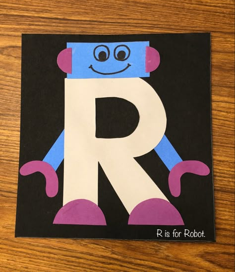 R Is For Preschool Craft, R Letter Craft Preschool, Letter R Preschool Crafts, Letter R Crafts For Kindergarten, R Preschool Crafts, Letter R Projects For Preschool, Letter R Arts And Crafts For Preschool, Preschool Letter R Crafts, Robots Crafts For Preschool