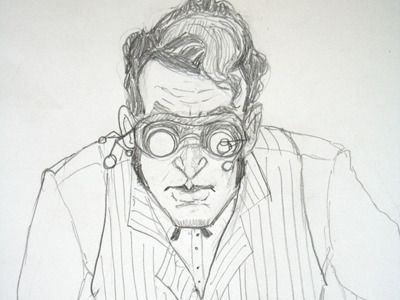 Mad Scientist Sketch by Amy Hood Mad Scientist Drawing, Mad Scientist Art, Mad Scientist Character Design, Character Stereotypes, Mad Scientist Oc, Scientist Drawing, Evil Scientist, Mad Doctor, Sol Invictus