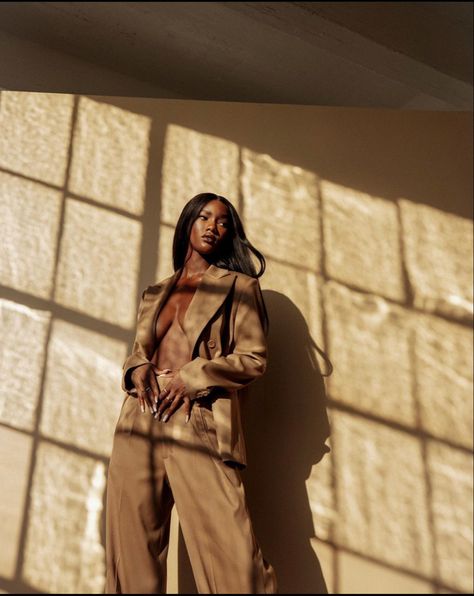 Golden hour natural lighting with window reflection Earth Tone Photoshoot, Mariama Diallo, London Photoshoot, Window Reflection, Graduation Photography Poses, Creative Fashion Photography, 21st Birthday Photoshoot, Golden Hour Photos, Golden Hour Photography