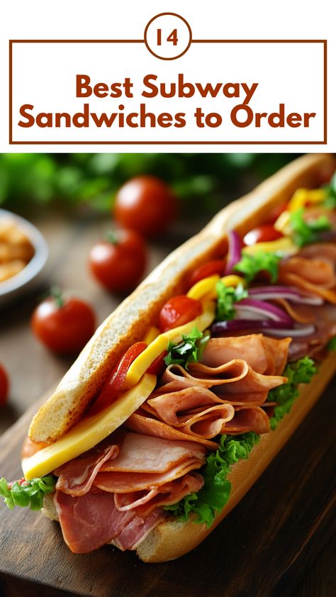 A delicious Subway sandwich filled with fresh ingredients, showcasing a variety of meats, cheeses, and vegetables for a satisfying meal. Subway Sandwich Order Ideas, Subway Order Ideas, Best Subway Sandwich Ideas, Subway Sandwich Ideas, Best Subway Sandwich, Sub Sandwich Ideas, Subway Sandwiches, Subway Order, Chicken Subs