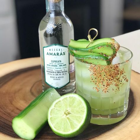 Mezcal Amarás Summer Cocktails - Luxe Beat Magazine Summer Mezcal Cocktails, Mezcal Drinks, Mezcal Margarita, Mezcal Cocktails, Spicy Cocktail, Crate Ideas, Brunch Cocktails, Mixed Drinks Recipes, Cocktail Drinks Recipes