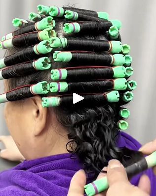 Ever wondered what getting a perm looks like? | Ever wondered what getting a perm looks like? | By Nifty & Thrifty | Facebook Body Wave Perm Before And After, Perm Hairstyles For Women, Spiral Perm Before And After, Curly Perm Before And After, Different Perm Curls, Perm Before And After, Perms Before And After, Tight Curl Perm, Perm Rod Sizes