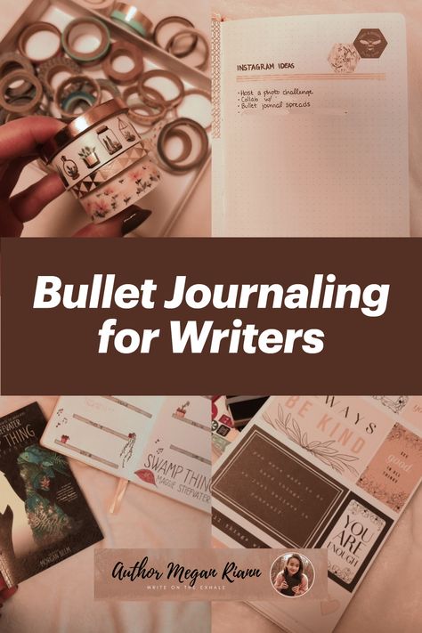 Writer Journal Ideas, Bujo Reading List, Bujo For Writers, Writers Binder, Writer’s Notebook Ideas, Author Journal, How To Start A Writer's Notebook, Author Planner, Nanowrimo Bullet Journal