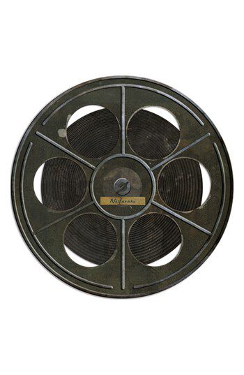 SPICHER AND COMPANY Spicher and Company 'Film Reel' Vintage Look Wall Art available at #Nordstrom Circles Art, Film Equipment, Movie Reels, Vintage Logos, Film Reels, Film Roll, Png Aesthetic, Floral Border Design, Round Wall Art