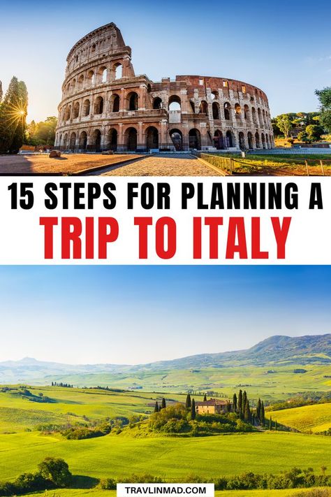 Are you planning to travel to Italy? In this guide to Italy you'll discover 15 steps for planning a trip to Italy including how long your Italy vacation should be, the best time to visit Italy, driving in Italy, essential travel documents, budget tips for Italy and more! Start planning your Italy itinerary today! I Italy travel tips I shopping in Italy, food in Italy I transportation in Italy I packing for Italy I how to plan an Italian vacation I Italy road trip I #Italy #traveltips Checklist For Travel, Italy Tips, Italy Places, Italy Road, Driving In Italy, Best Places In Italy, Italy Culture, Italy Trip Planning, Aesthetic Italy