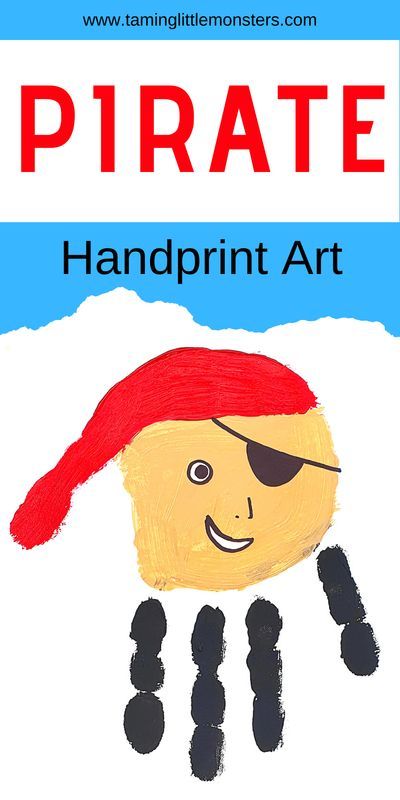 Pirate Handprint, Pirate Crafts Preschool, Pirate Activities Preschool, Pirate Preschool, Painting As A Gift, Pirate Activities, Princess Crafts, Pirate Crafts, Mermaid Crafts